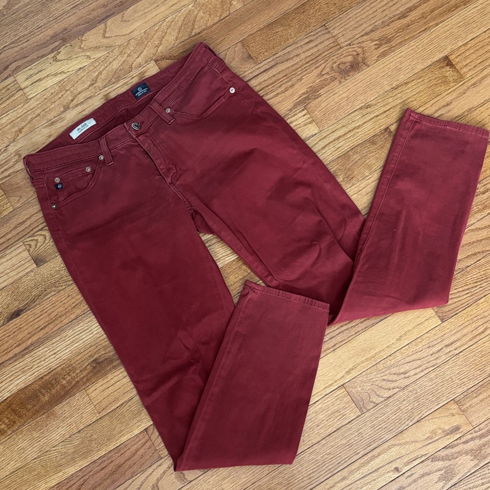 AG Adriano Goldschmied Red Skinny Pants